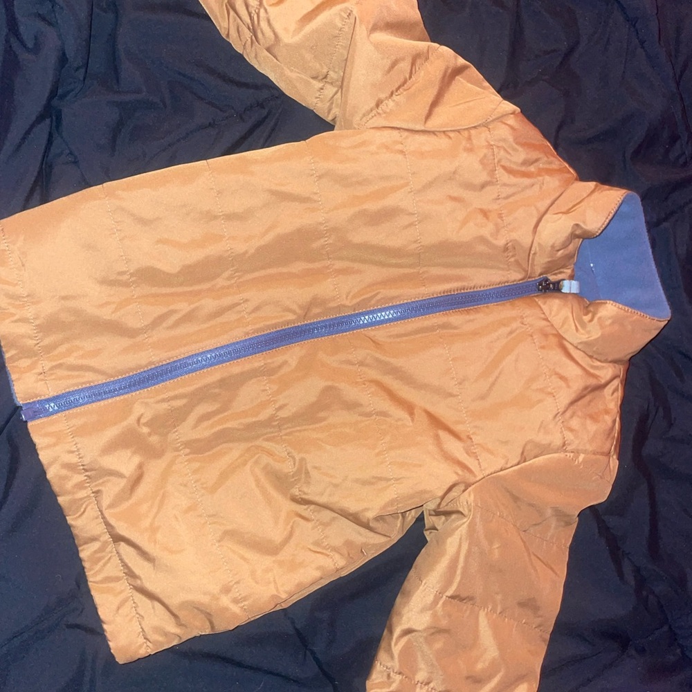 George Kids Orange and Blue Puffer Jacket